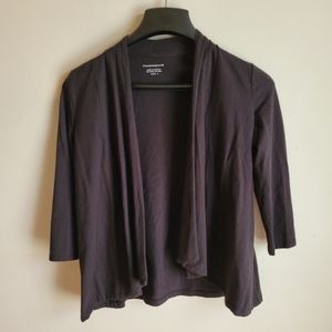 Charter club womens open front black cardigan size small.